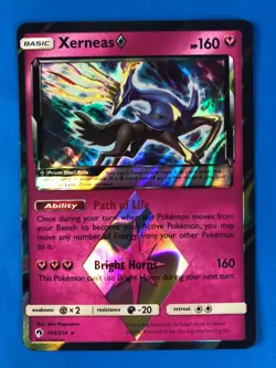 Xerneas Prism Star Holo Rare 144/214 - Pokemon TCG Lost Thunder LP/MP - Image 1