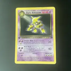2000 Pokemon Team Rocket 1st Edition Dark Alakazam 18/82 Non-Holo - MP - Image 1