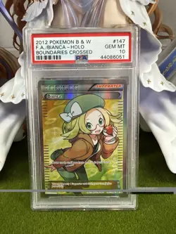 2012 POKEMON BLACK & WHITE BOUNDARIES CROSSED #147 FULL ART/BIANCA PSA 10 GEM MT - Image 1