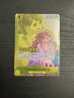 2023 One Piece Card Game Pillars of Strength Charlotte Pudding Holo Winner Promo - Image 1