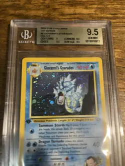 Pokemon BGS 9.5 Giovanni's Gyarados #5 1st Edition Gym Challenge 2000 English - Image 2