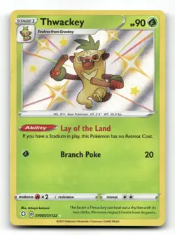 Thwackey SV005/SV122 - Shining Fates Shiny Vault - Pokemon Card NM/M - Image 1