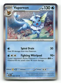 Vaporeon 022/131 - Prismatic Evolutions Holo - Pokemon Card NM/M - Image 1