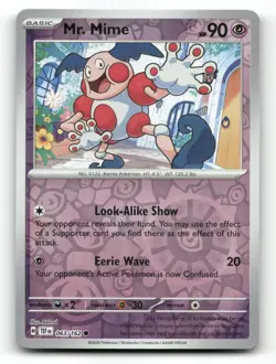 Mr. Mime 063/162 - Temporal Forces Reverse Holo - Pokemon Card NM/M - Image 1