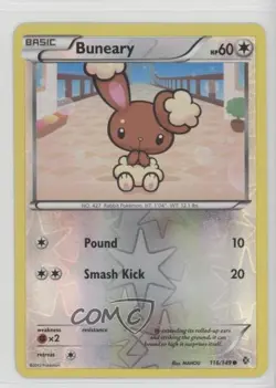 Buneary Reverse Foil Pokemon Black & White Boundaries Crossed #116 - Image 1