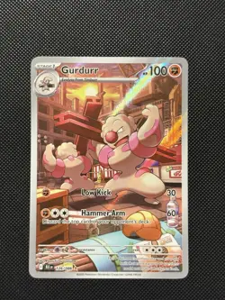 Pokemon Black Bolt - Gurdurr - 126/086 - Illustration Art Rare - M/NM - Image 2