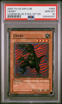 2002 Yu-Gi-Oh! Uraby LOB 1st Edition Common PSA 10 - Image 1