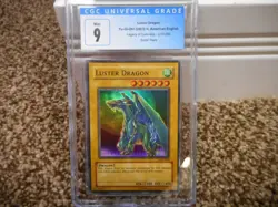 Yu-Gi-Oh 2003 Luster Dragon cgc 9 MINT Legacy of Darkness LOD-005 Super Rare - Image 1