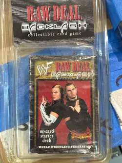 WWF Raw Deal Backlash Hardy Boyz 61-Card Starter Deck sealed 2001 - Image 1