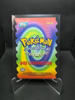 1999 Topps Pokemon Charmeleon Die Cut Embossed 5/12 Vintage Card LP/NM - Image 3