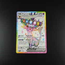 Espeon EX SVP 175 Pokemon Prismatic Evolutions Black Star Holo Full Art Card - Image 1