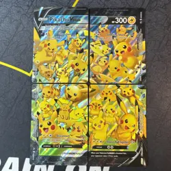 Pikachu V-Union [Set of 4] Sword & Shield Promo Cards Holo Celebrations Pokemon - Image 1