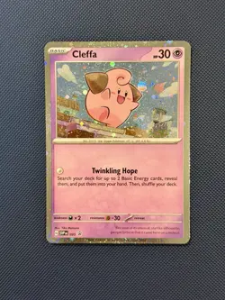 Pokemon Cleffa 095 SVP Black Star Promos Cosmos Holo Card 2024 with SWIRL - Image 1