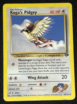 Koga's Pidgey 49/132 WOTC Gym Challenge - Non-Holo Uncommon Pokemon Card MP - Image 1