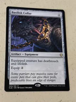 mtg Basilisk Collar, Commander Legends Baldur's Gate, unplayed - Image 1