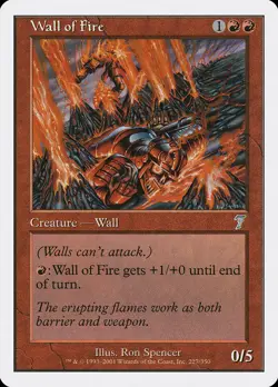Wall of Fire | #227 | 7ED | MTG | Regular | MP - Image 1