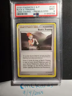 Pokemon TCG - Buck's Training (Prerelease) (STAFF) - Promo - PSA 9 - Image 1