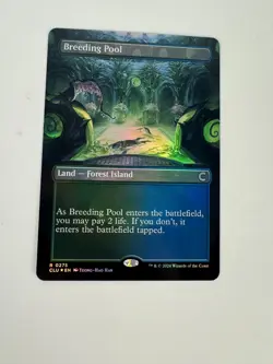 MTG Breeding Pool Borderless Art Foil Ravnica Clue Edition LP Condition - Image 1