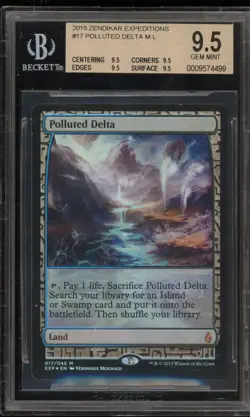 Magic the Gathering MTG Polluted Delta Zendikar Expedition Mythic Foil BGS 9.5 - Image 1