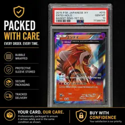 PSA 10 2015 Pokemon Japanese XY Bandit Ring Entei Holo Bandit Ring 1st Ed. 015 - Image 3
