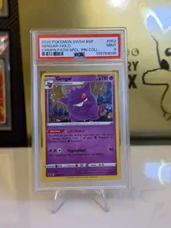 2020 Pokemon SWSH Gengar Holo #052 PSA 9 Mint Champion’s Path Promo - Image 1