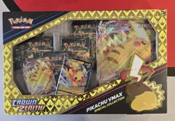 Pokemon TCG Crown Zenith Pikachu VMAX Special Collection Box Sealed - Image 1
