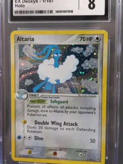 CGC 8 Pokemon Altaria EX Deoxys 1/107 Holo Rare - Image 5
