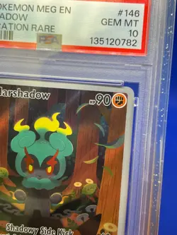 2025 Pokemon MEG Mega Evolution Marshadow #146 146/132 Illustration Rare PSA 10 - Image 4