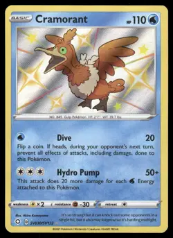 CRAMORANT SV030/SV122 SHINY RARE SHINING FATES SHINY VAULT POKEMON NM - Image 2