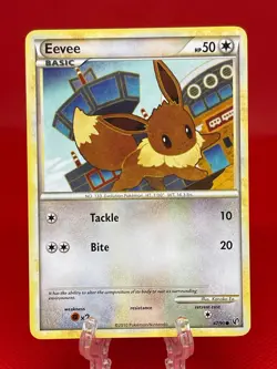 Pokemon TCG Eevee 47/90 HGSS Undaunted Regular Common 2010 English LP - Image 1