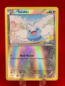 Pokemon TCG Swablu 73/108 XY Roaring Skies Reverse Holo English X&Y 2015 MP - Image 1