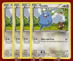 4X Pokemon TCG Swablu 103/113 Legendary Treasures Regular Common 2013 LP - Image 1