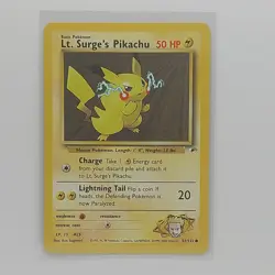 Pokemon TCG Lt. Surge's Pikachu 81/132 Gym Heroes Common WOTC Vintage - Image 1