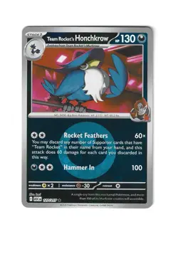 Team Rocket's Honchkrow (Energy Symbol Pattern) 127/217 Pokemon Reverse Holo NM - Image 1