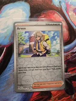 Pokemon Arven Trainer Supporter Reverse Holo SV03 Obsidian Flames 186/197 - Image 1