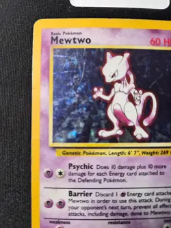 Pokemon TCG Mewtwo Base Set 10/102 Holo 1999 - MP/HP - Image 2