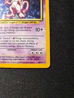 Pokemon TCG Mewtwo Base Set 10/102 Holo 1999 - MP/HP - Image 4