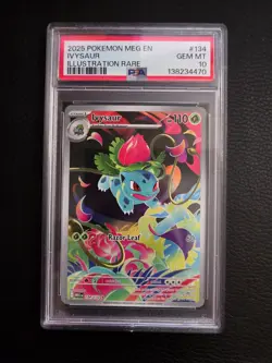 2025 Pokemon Mega Evolution 134/132 Ivysaur Illustration Rare PSA 10 GEM MINT - Image 1