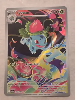 Pokemon Card Ivysaur 134/132 Mega Evolution Illustration Rare Holo Near Mint - Image 1