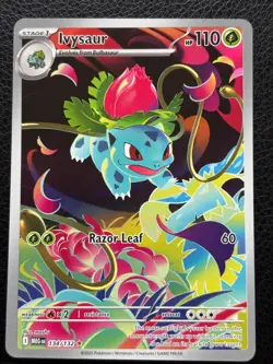 Pokemon TCG Mega Evolution Ivysaur Illustration Rare Card 134/132 Near Mint - Image 1