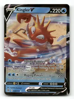 Kingler V 028/172 - Brilliant Stars - Pokemon Card NM/M - Image 1