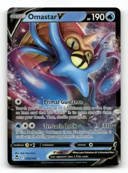 Omastar V 035/195 - Silver Tempest - Pokemon Card NM/M - Image 1