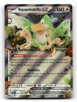 Squawkabilly ex 075/091 - Paldean Fates - Pokemon Card NM/M - Image 1