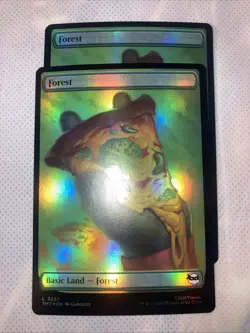 magic the gathering TMNT Forest 0257 Foil X2 - Image 1