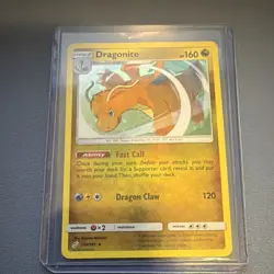 Pokemon Dragonite Cosmos Holo 119/181 Sun & Moon Fast Call 160 HP Card - Image 1