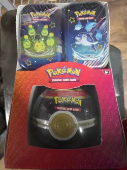 Pokemon TCG: Paldean Fates Mini Tins With Pokeball Sam’s Club - Sealed - New - Image 1