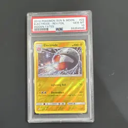 Pokemon Electrode 22/68 Hidden Fates Rare Reverse Holo PSA 10 2019 - Image 1