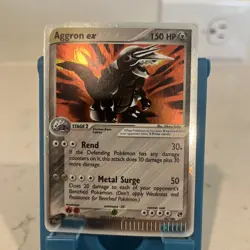 [LP] Pokemon TCG Aggron EX Sandstorm Holo Rare Card 95/100 - Image 1