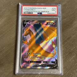 2020 Pokemon Charizard V SWSH050 PSA 9 MINT Black Star Promo Champion's Path - Image 1