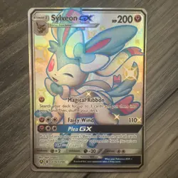 Sylveon GX SV76/SV94 Hidden Fates Shiny Vault Shiny Holo Rare Pokemon Card - HP - Image 1